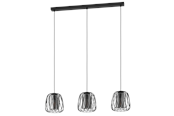 Lampen - EGLO FLORESTA hanglamp, zwart-transparant - 99706