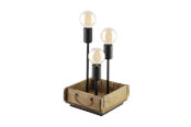 Lampen - EGLO WOOTTON Tafellampen, bruin, zwart - 43594