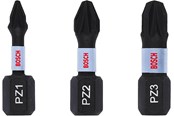 Boren en bits - Bosch Impact Control Screwdriver Bits Set PZ1-PZ2-PZ3 25 mm - 2608522471