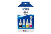 Inkt, toner en verbruiksartikelen - Epson EcoTank 664 / 4-Pack (Black Geel Cyaan Magenta) Inkt - C13T66464A