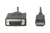 Beelscherm- en tv-kabel - DIGITUS - Video adapter cable - DisplayPort Aan 24+1-pins digitale DVI - 3 m - DB-340301-030-S