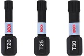 Boren en bits - Bosch Impact Control Schroevendraaier Bits T Set 25 mm 3 stuks. - 2608522479