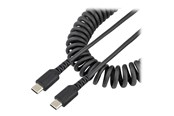 USB-kabel - StarTech.com 20in (50cm) USB C Charging Cable Coiled Heavy Duty Fast Charge & Sync USB-C Cable - R2CCC-50C-USB-CABLE