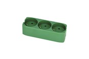 Schakeleenheden - Gripo Socket with 3 outlets and earth, Green - 5709119075538