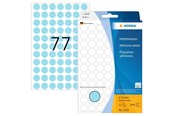 Papier, fotopapier en etiketten - HERMA 2233 Multi-purpose labels / colour dots Ø 13 mm round blue permanent adhesion for hand lettering - 2233