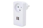 Schakeleenheden - Gripo Socket with 2 USB ports 3,5A, White - 5709119075118