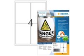 Papier, fotopapier en etiketten - HERMA Weatherproof Outdoor film labels A4 99.1 x 139 mm Wit - 9539