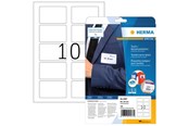 Papier, fotopapier en etiketten - HERMA Name/textile labels removable A4 80 x 50 mm separable white made of acetate silk printable - 4587