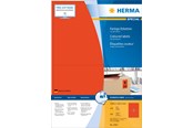 Papier, fotopapier en etiketten - HERMA Coloured labels A4 199.6 x 143.5 mm red permanent adhesion - 4567