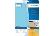 Papier, fotopapier en etiketten - HERMA Coloured labels A4 105 x 148 mm blue removable - 4563