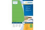 Papier, fotopapier en etiketten - HERMA Coloured labels A4 105 x 42.3 mm Groen permanent adhesion - 4559