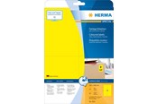 Papier, fotopapier en etiketten - HERMA Coloured labels A4 105 x 148 mm yellow removable - 4561