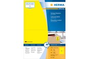 Papier, fotopapier en etiketten - HERMA Coloured labels A4 199.6 x 143.5 mm Geel permanent adhesion - 4565