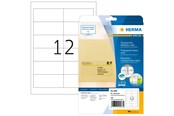 Papier, fotopapier en etiketten - HERMA Transparante film etiketten mat A4 97 x 42,3 mm weerbestendig permanente hechting - 4586