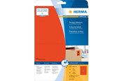 Papier, fotopapier en etiketten - HERMA Coloured labels A4 105 x 148 mm red removable - 4562
