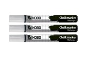 Schrijf- en tekengerei - Nobo Chalkmaker - marker - white (pack of 3) - 34438398