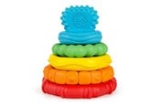 Speelgoed voor baby's - Baby Einstein Stack & Teethe™ Multi-Textured Teether Toy: Stapel en Bijt™ Multi-getextureerde Bijtring Speelgoed - BE-12356