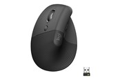 Muis - Logitech Lift for Business - Left Handed - Graphite - Ergonomische muis - Optisch - 6 knoppen - Zwart - 910-006495