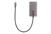 Docking station - StarTech.com USB C Video Adapter USB C to HDMI DVI VGA Adapter Up to 4K 60Hz Aluminum Multiport Video Display Adapter - 118-USBC-HDMI-VGADVI