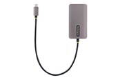 Docking station - StarTech.com USB C Video Adapter USB C to HDMI DVI VGA Adapter Up to 4K 60Hz Aluminum Multiport Video Display Adapter - 118-USBC-HDMI-VGADVI