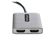 Beelscherm- en tv-kabel - StarTech.com USB-C Aan Dual HDMI MST HUB Dual HDMI 4K 60Hz USB Type C Multi Monitor AV / multimedia paneel for Laptop w/ 1ft (30cm) cable - MST14CD122HD