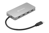 USB hub - Sandberg USB-C Aan 4 x USB-C Hub USB hub - 4 - USB 3.1 - Grijs - 136-41