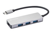 USB hub - Sandberg USB-C Hub 1xUSB3.0+3x2.0 SAVER: USB-C-hub 1xUSB3.0 + 3x2.0 SAVER USB hub - 4 - Grijs - 336-32