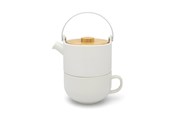 Keuken accessoires - bredemeijer Theepot met kopje, 1 persoon, wit, 500ml, Umea - 142007