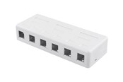 Accessoires - Deltaco Oppervlak Mount Box For Keystone 6 ports Wit - VR-225