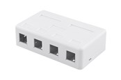 Accessoires - Deltaco Oppervlak Mount Box For Keystone 4 ports Wit - VR-224