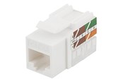 Accessoires - Deltaco MD-124 Cat6A Keystone jack LSA/110 termination plastic toolless white (1-Pack) - MD-124