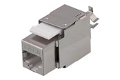 Accessoires - Deltaco MD-119 Keystone Jack CAT6 White/Metal - MD-119