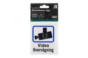Videobewaking accessoires - Deltaco Danish TV/Video surveillance sign in plastic 8x10cm (2-pack) - 20-025