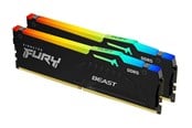 RAM - Kingston FURY Beast RGB DDR5-5600 - 64GB - CL40 - Dual Channel (2 pcs) - Intel XMP - Zwart met RGB - KF556C40BBAK2-64