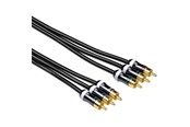 Kabels - diversen - Hama YUV Cable 3 RCA - 3 RCA Metaal 1.5 m - 83029