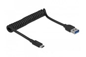 Netwerk-adapter (netwerkkaart, printserver, enz.) - DeLOCK USB 3.1 Gen 2 Coiled Cable Type-A male Aan Type-C male - 85349