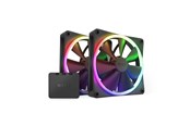 Case Fan - NZXT F140 RGB 2-pack & RGB Controller - Zwart - Case ventilator - 140mm - Zwart met RGB-licht - 33 dBA - RF-R14DF-B1