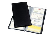 Bureau-accessoires - Esselte Business card book - for 60 x 95 mm - capacity: 128 cards - black - 56837
