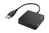 USB hub - Hama hub - 4 poorten USB hub - 4 - Zwart - 00200121