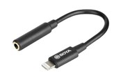 Beelscherm- en tv-kabel - BOYA BY-K3 - Lightning to headphone jack adapter - 6 cm - BY-K3