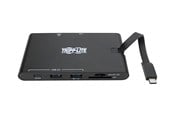 Docking station - Tripp Lite USB-C Laptop Docking station - HDMI VGA GbE 4K @ 30 Hz Thunderbolt 3 USB-A USB-C PD Charging 3.0 Zwart - docking station - USB-C 3.1 / Thunderbolt 3 - VGA HDMI - GigE - U442-DOCK3-B