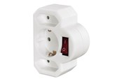 Kabels - diversen - Hama Multi-Plug 3-Way 2 Euro/1 Earthed Socket Switch white - 108846