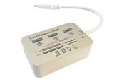 USB hub - LC Power LC-HUB-C-CR USB hub - 3 - USB 3.0 - Wit - LC-HUB-C-CR