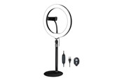 Streaming-apparatuur - LogiLink Smartphone ring light tripod with remote shutter height adjust. Ø 25 cm - AA0152