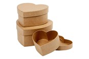 Schrijf- en tekenartikelen - Creativ Company Hearts Boxes Papier-mache 3pcs. - 263760