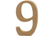 Schrijf- en tekenartikelen - Creativ Company Nummer 9 MDF 13cm 1 stuk. - 56347