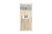 Hobby artikelen - Creativ Company Wooden brushes No. 4 short handle 12pcs. - 10604