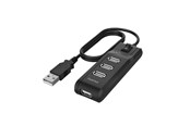 USB hub - Hama USB hub 4 Ports USB 2.0 480 Mbit/s On/Off Schakelaar USB hub - USB 3.2 - 200118
