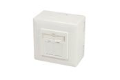 Accessoires - LogiLink Cat.6A wall outlet 2 x RJ45 shielded with backbox pure Wit - NP0124
