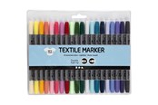 Schrijf- en tekengerei - Creativ Company Textielstiften - Extra kleuren 20 stuks. - 34833